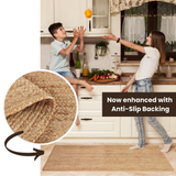 REDEARTH Braided Jute Area Rug 2' x 6' (Rectangular)