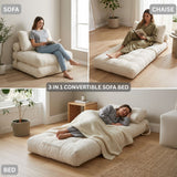 REDEARTH Boneless Folding Sofa Bed — Cielo Chenille Ivory