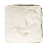 REDEARTH Tufted Cube Pouf Ottoman with Filler Melange Delight Taupe With Filler