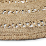 REDEARTH Braided Jute Area Rug 5' (Round)