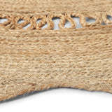 · REDEARTH · Round Area Rug - 5 Feet Braided Scalloped Desert Wave Natural Jute Rug- Artisan Made Boho Jute Patterned Rugs for Bedroom, Kitchen, Living Room, Farmhouse, Handmade Vintage Decor