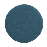 REDEARTH Cylindrical Pouf Foot Stool Ottoman - Jute Braided Pouffe Poof Accent Sitting Footrest for Living Room, Bedroom, Nursery, Patio, Lounge & Other Rooms (Teal Natural , 18"x18"x14") Set of 2
