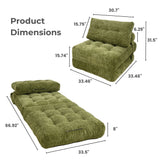 REDEARTH Boneless Folding Sofa Bed — Cielo Chenille Olive