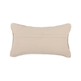 REDEARTH Boho Textured Throw Pillow Cushion Covers- Lumbar Woven Tufted Decorative Farmhouse Cases Set for Couch, Sofa, Bed, Chair, Dining, Patio, Outdoor; 100% Cotton (12"x20", Natural) Pack of 2