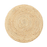 REDEARTH Cylindrical Pouf Foot Stool Ottoman - Jute Braided Pouffe Poof Accent Sitting Footrest for Living Room, Bedroom, Nursery, Patio, Lounge & Other Rooms (Natural Olive, 18"x18"x14")