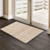 · REDEARTH · Jute Cotton Area Rug - 2'x3' Rectangular Rug, Sustainable Handwoven, Non-Shedding, Soft & Durable – Reversible, Neutral Tones for Home Décor in Living Room, Dining Room, Bedroom, Set of 2