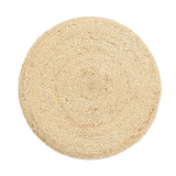 REDEARTH Cylindrical Pouf Foot Stool Ottoman - Jute Braided Pouffe Poof Accent Sitting Footrest for Living Room, Bedroom, Nursery, Patio, Lounge & Other Rooms (Natural Gray, 18"x18"x14") Set of 2