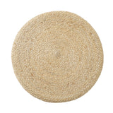 REDEARTH Jute Braided Pouf Ottoman Cylinder Natural