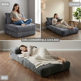 REDEARTH Boneless Folding Sofa Bed — Cielo Chenille Dark Gray