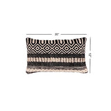 REDEARTH Tufted Boho Throw Pillow Covers Char Delineate Black