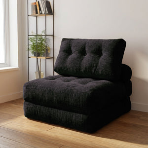 REDEARTH Boneless Folding Sofa Bed — Cielo Chenille Black