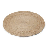 · REDEARTH · Round Area Rug - 3 Feet Braided Natural Jute with Non-Skid Backing - Handwoven Boho Rug for Bedroom, Kitchen, Living Room - Farmhouse Aesthetic Home Decor - Durable Handmade Rug