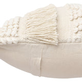 REDEARTH Tufted Boho Throw Pillow Covers Earthy Fringe Natural