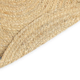· REDEARTH · Oval Area Rug - 2'x3' Braided Natural Jute with Non-Skid Backing - Handwoven Boho Rug for Bedroom, Kitchen, Living Room - Farmhouse Aesthetic Home Decor - Durable Handmade Rug