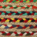 REDEARTH Jute Braided Pouf Ottoman Circular Multi - Two Pack