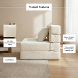 REDEARTH Boneless Floor Sofa Bed — Ember Chenille Cream