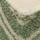 REDEARTH Tufted Cube Pouf Ottoman with Filler Solitaire Lozenge Kiwi With Filler