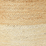 REDEARTH Cylindrical Pouf Foot Stool Ottoman - Jute Braided Pouffe Poof Accent Sitting Footrest for Living Room, Bedroom, Nursery, Patio, Lounge & Other Rooms (Natural Ivory , 18"x18"x14")
