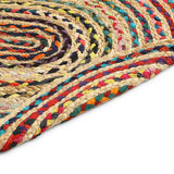 · REDEARTH · Jute Cotton Chindi Area Rug - 2'x3' Oval Rug, Handwoven, Non-Shedding, Soft & Durable – Multi Tones for Home Décor in Living Room, Dining Room, Bedroom