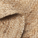 · REDEARTH · Round Area Rug - 3 Feet Braided Natural Jute with Non-Skid Backing - Handwoven Boho Rug for Bedroom, Kitchen, Living Room - Farmhouse Aesthetic Home Decor - Durable Handmade Rug