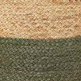 REDEARTH Cylindrical Pouf Foot Stool Ottoman - Jute Braided Pouffe Poof Accent Sitting Footrest for Living Room, Bedroom, Nursery, Patio, Lounge & Other Rooms (Natural Olive, 18"x18"x14")
