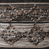 REDEARTH Tufted Cube Pouf Ottoman with Filler Black Jasper With Filler