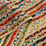 · REDEARTH · Jute Cotton Chindi Area Rug - 4'x6' Rectangular Rug, Handwoven, Non-Shedding, Soft & Durable – Multi Tones for Home Décor in Living Room, Dining Room, Bedroom, Set of 2