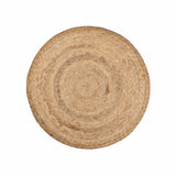 REDEARTH Jute Braided Pouf Ottoman Natural Olive Cylinder - Two Pack