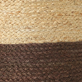 REDEARTH · Cylindrical Pouf Foot Stool Ottoman - Jute Braided Pouffe Poof Accent Sitting Footrest for Living Room, Bedroom, Nursery, Patio, Lounge (Natural Acorn, 18"x18"x14") Set of 2