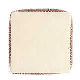 REDEARTH Tufted Cube Pouf Ottoman with Filler Motley Bohemia Multi With Filler