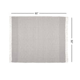 REDEARTH Classic Throw Blanket 100% Cotton - Medium Weight with Long-Lasting Fabric for Home & Outing Purpose - Soft Comfortable Feather Touch Housing Furnishing & Decor (50x60; Gray)