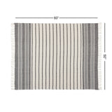 REDEARTH Herringbone Throw Blanket Plush Stripes