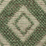 REDEARTH Tufted Cube Pouf Ottoman with Filler Solitaire Lozenge Kiwi With Filler