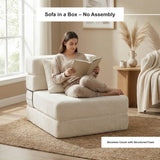 REDEARTH Boneless Floor Sofa Bed — Ember Chenille Cream