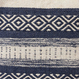 REDEARTH Tufted Cube Pouf Ottoman with Filler Indigo Impressions