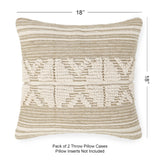 REDEARTH Tufted Boho Throw Pillow Covers Rustic Elegance Natural