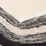 REDEARTH Tufted Cube Pouf Ottoman with Filler Char Delineate Black With Filler