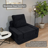 REDEARTH Boneless Floor Sofa Bed — Lumen Velvet Black