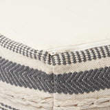 REDEARTH Tufted Cube Pouf Ottoman with Filler Precis Descant Gray With Filler