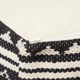 REDEARTH Tufted Cube Pouf Ottoman with Filler Ziggurat Obsession Black With Filler