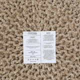 REDEARTH Hand Knitted Cable Pouf Ottoman Circular Beige Ivory-S