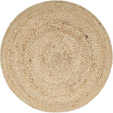 REDEARTH Jute Braided Pouf Ottoman Circular Jute Natural – Two Pack