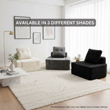 REDEARTH Boneless Floor Sofa Bed — Lumen Velvet Black