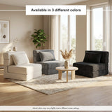 REDEARTH Boneless Floor Sofa Bed — Ember Chenille Black