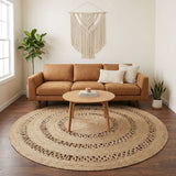 REDEARTH Braided Jute Area Rug 8' (Round)