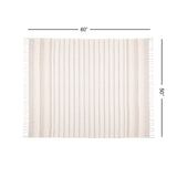 REDEARTH Herringbone Throw Blanket Plush Stripes