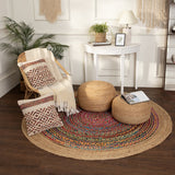REDEARTH Jute Braided Pouf Ottoman Natural