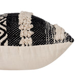 REDEARTH Tufted Boho Throw Pillow Covers Char Delineate Black