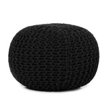 Hand Knitted Cable Pouf Ottoman