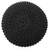 Hand Knitted Cable Pouf Ottoman